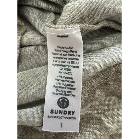 Sundry Women's Snake Print Wrap Sweater in Sand Size 1/Small - Picture 6 of 6